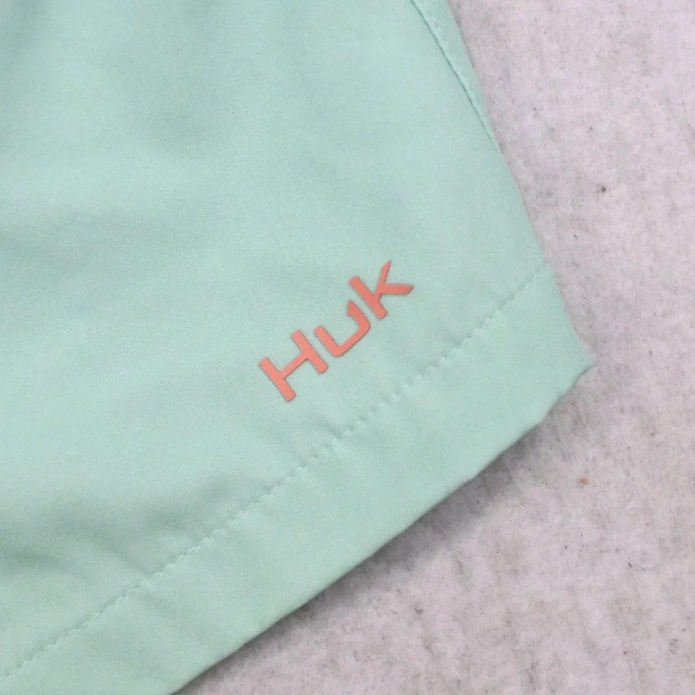 Huk Fishing Swim‎ Trunks Aqua Performance Netted W/ Pockets Mens Medium x 6